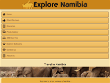 Tablet Screenshot of explore-namibia.com